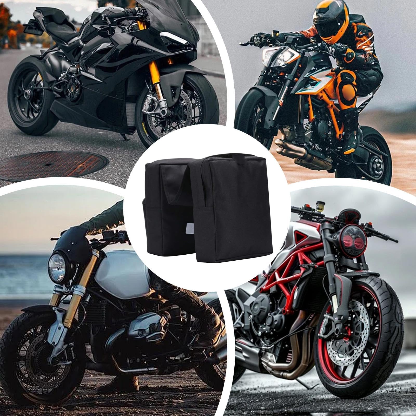 Générique Sacoches Latérales Moto | Réservoir Moto étanche pour Cargo ATV,Sac de Réservoir pour Quad,pour Sports de Plein Air Hommes Téléphone Bagages Motoneige
