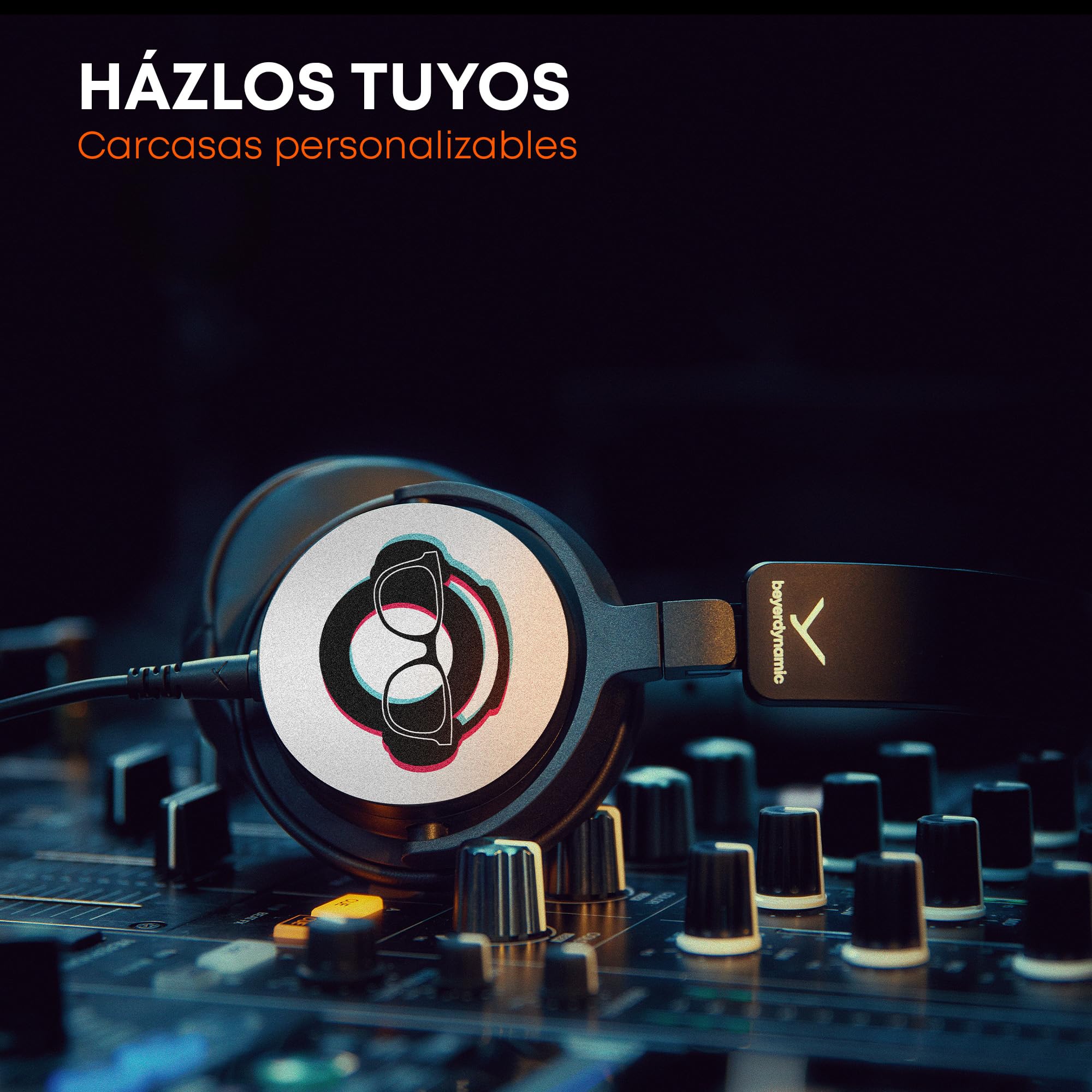 beyerdynamic DJ 300 PRO X - Auriculares profesionales 2 en 1 para DJ (cambio de oreja, estilo flexible y función de uso, copas personalizables para DJs profesionales)