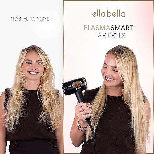 Miniatura 7 de ELLA BELLA Secador de pelo profesional de plasma inteligente con difusor  Tecnología avanzada de plasma Secador de soplado  Control inteligente de
