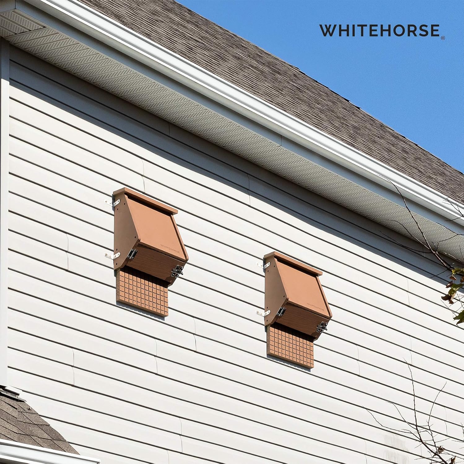 WHITEHORSE 4-Compartment Bat House - A Premium Cedar Bat Box that is Built to Last - Enjoy a Healthier Yard with Fewer Mosquitos While Supporting Bats (Brown)