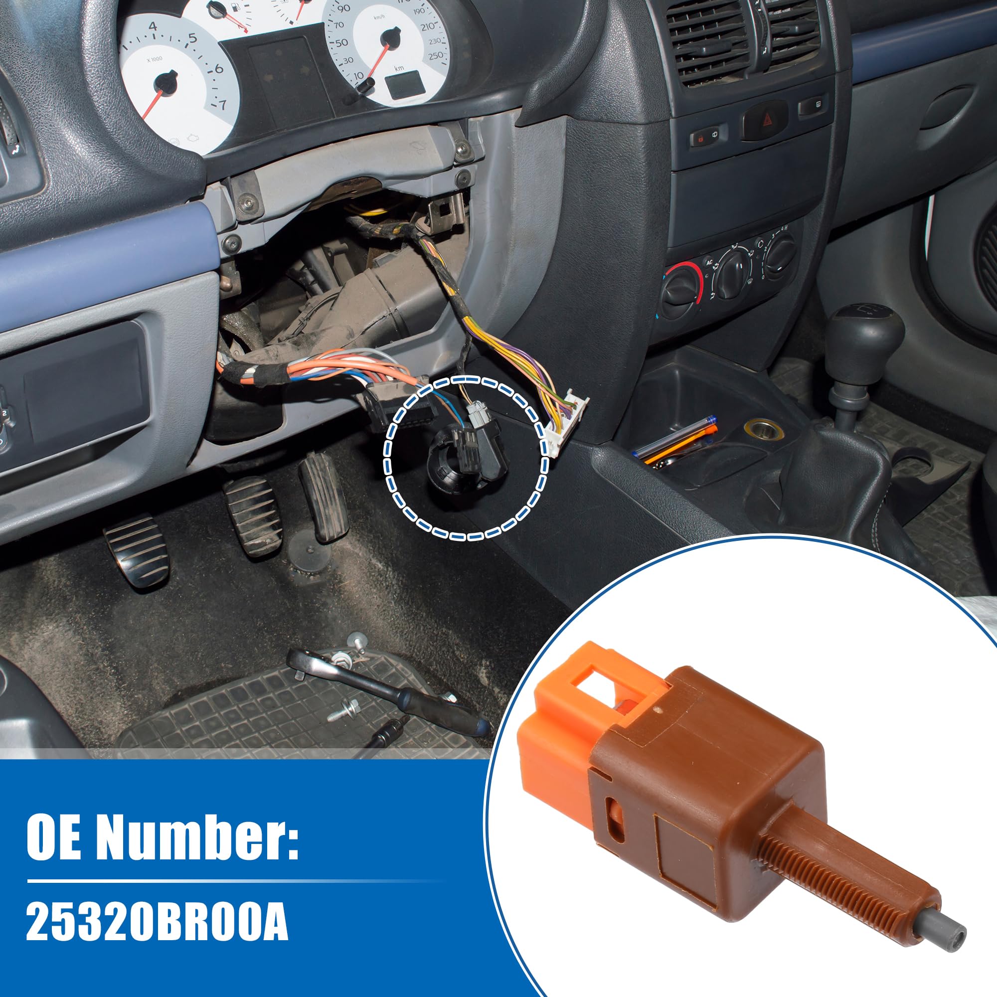 X AUTOHAUX Interruttore luce freno interruttore lampada stop per Nissan Qashqai 1.5 dCi 2010-2014 No.25320BR00A
