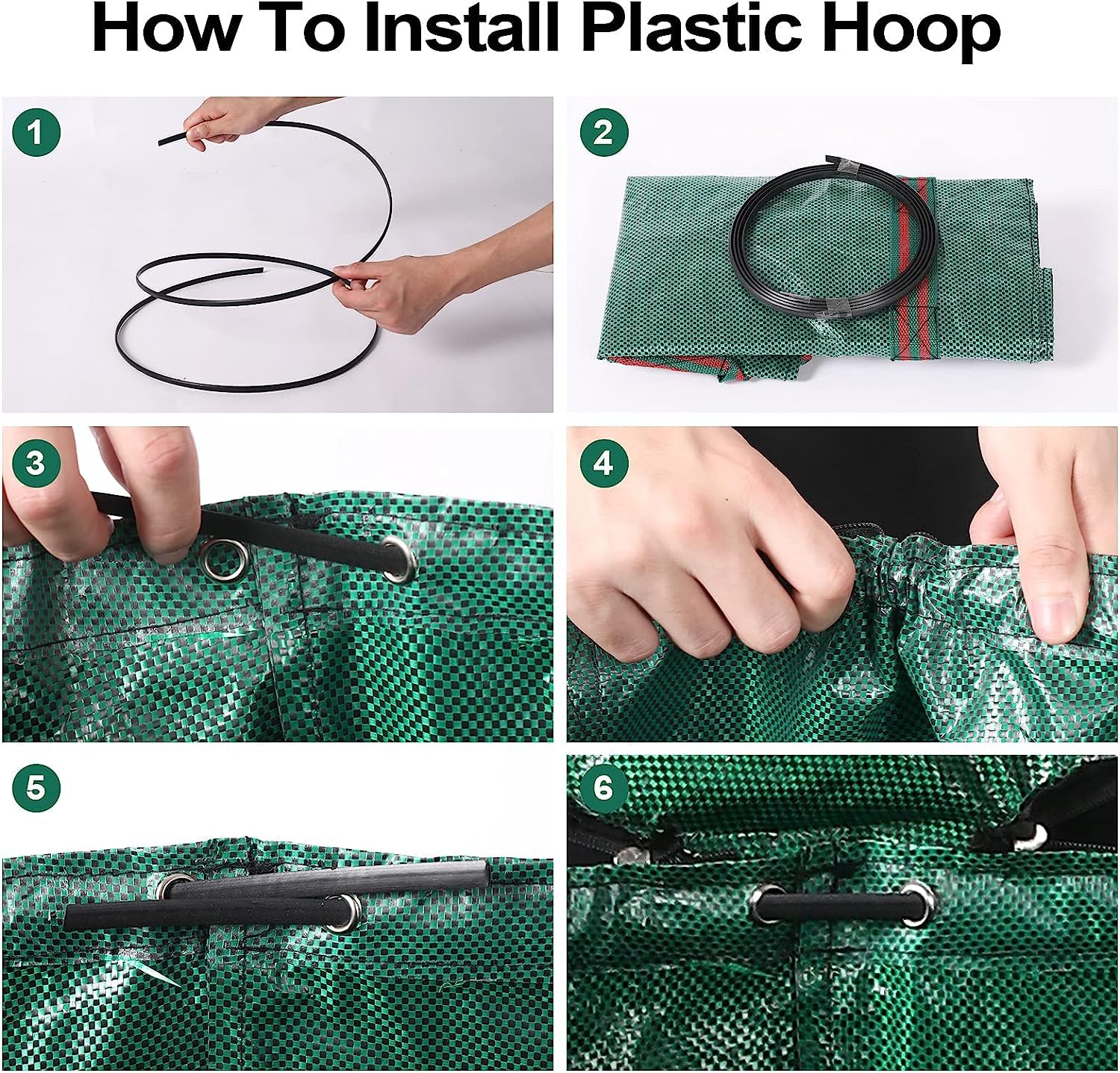 2 Sacchi Da Giardino 120L Pieghevoli - In PP Resistente, Con Maniglie Per Foglie E Rifiuti - Foto 3