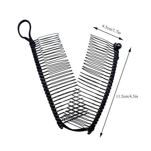 Miniatura 2 de Pinza elástica para el pelo de plátano, herramienta de peine para cabello grueso y fino, rizado, elástico y ajustable, decorativo, resistente y