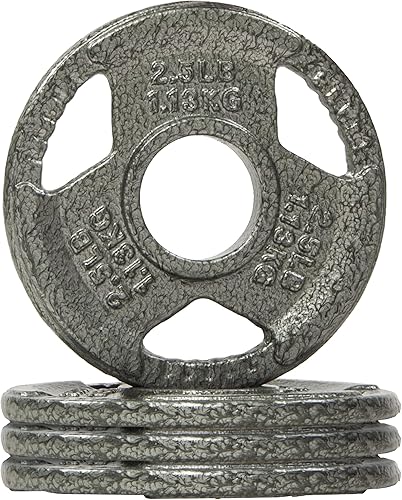 Fitvids Olympic Cast Iron 2-Inch Weight Plate for Strength Training & Weightlifting, Home Gym, Multiple Weights Available
