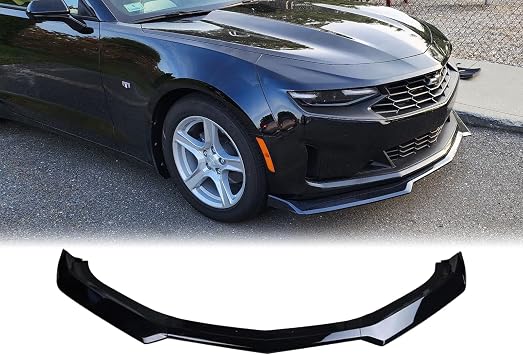Front Bumper Lip Spoiler for 2016-2024 Chevy Camaro LT LS RS SS | Bumper Air Dam Lower Chin Spoiler Splitter Protection Body Kit Glossy Black