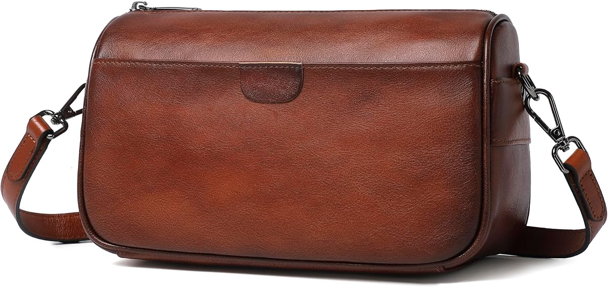 Genuine Leather Crossbody Purses Bag Small Shoulder Handbags for Women | Travel Casual Cross body Purse,Trendy Gifts,Vintage Lightweight Daily Carry Hobo Bag,Shopping Vacation Outdoor Use,2 Straps