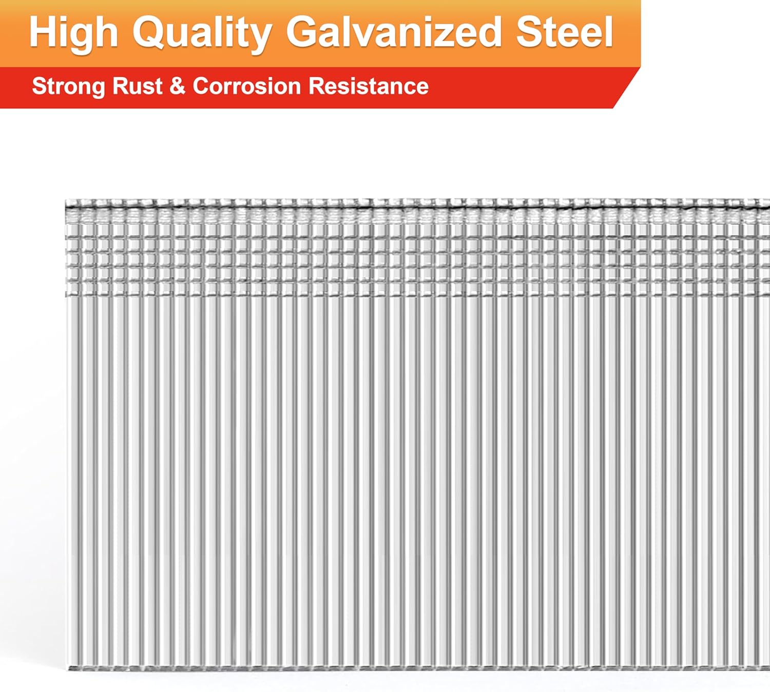 16 Gauge 304 Stainless Steel Multi-Pack Finish Nails,Suitable for Most Brand of 16 Gauge Pneumatic,Electric Finish Nailer or Nail Gun(1-1/4",1-1/2",1-3/4",2",2-1/2",3000-Count)