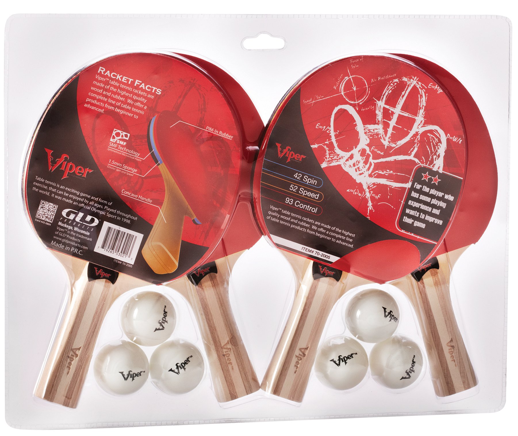 Viper Table Tennis Set di Accessori (Racchette/pagaie e Palline)