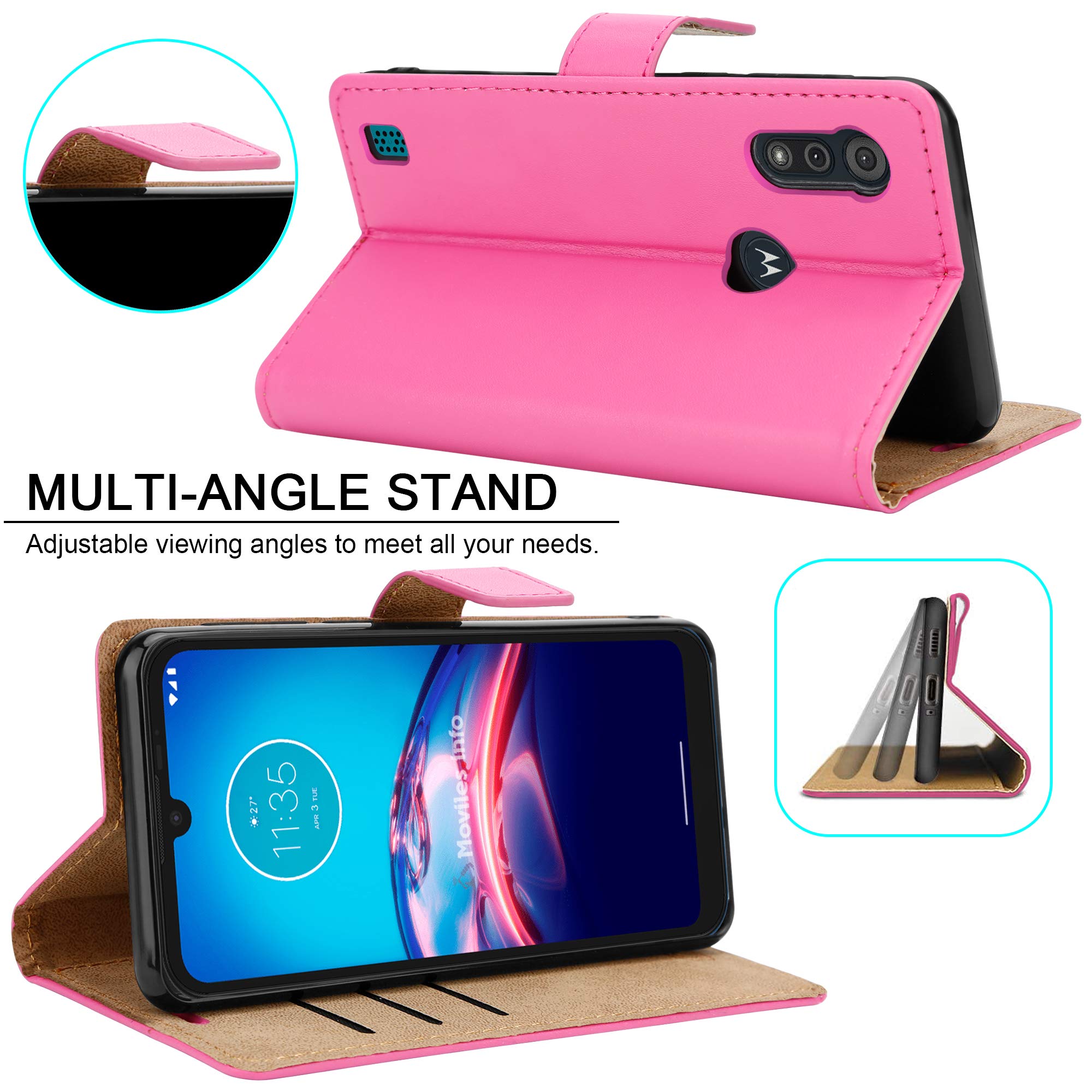 Case For Motorola Moto E7i Power XT2097 Leather Magnet Flip Wallet Phone Cover - Picture 20 of 36