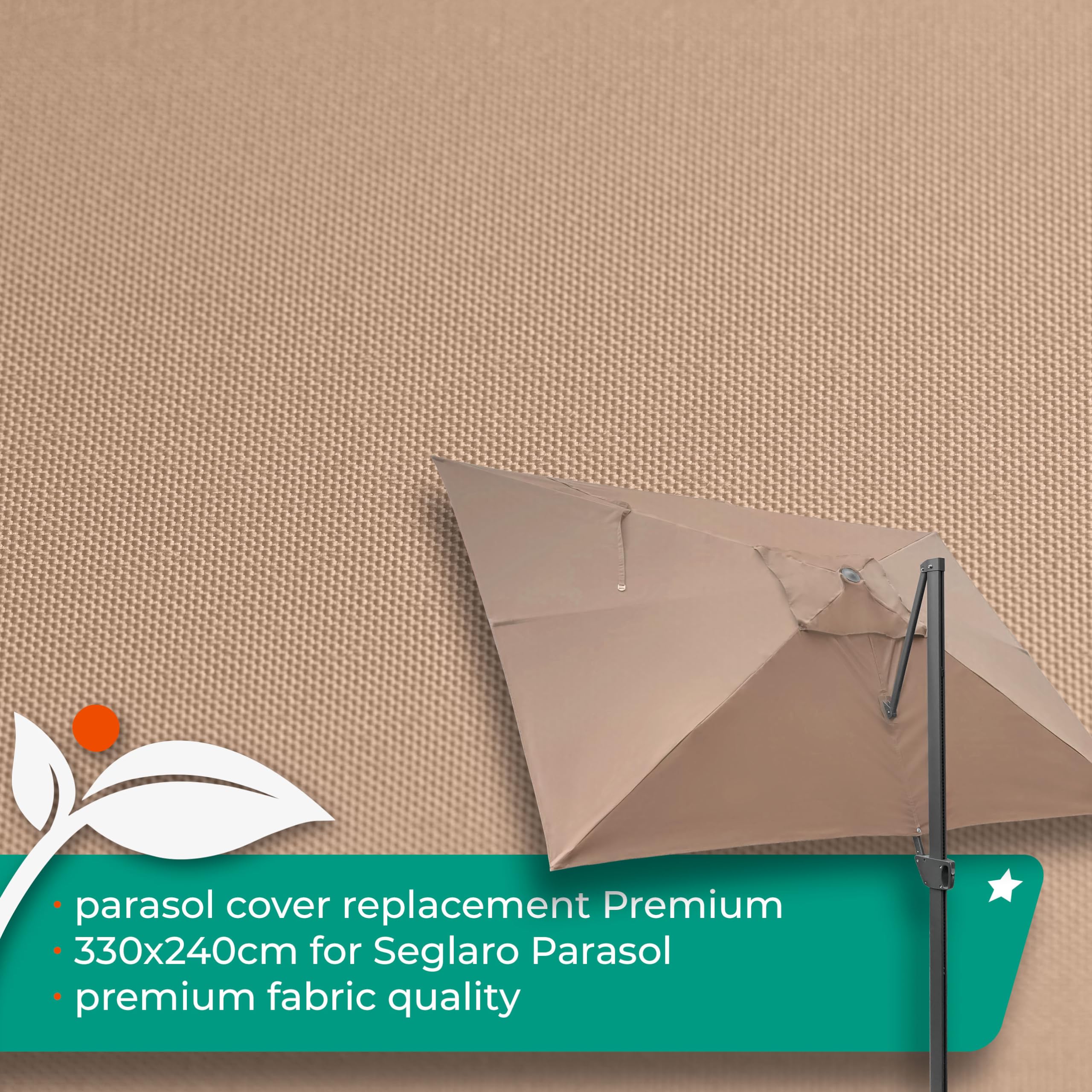 Funda de repuesto para sombrilla de 330 x 240 cm para Seglarö/Seglaro PREMIUM