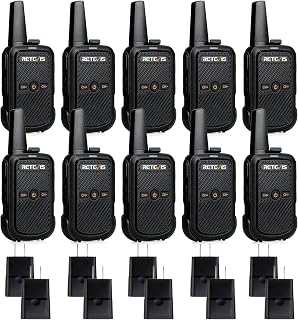 Retevis RT15 Walkie Talkies Long Range, FRS 2 Way Radios Small (10 Pack)