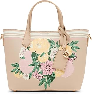 Anne Klein Womens Bonded Mini Tote, Sesame