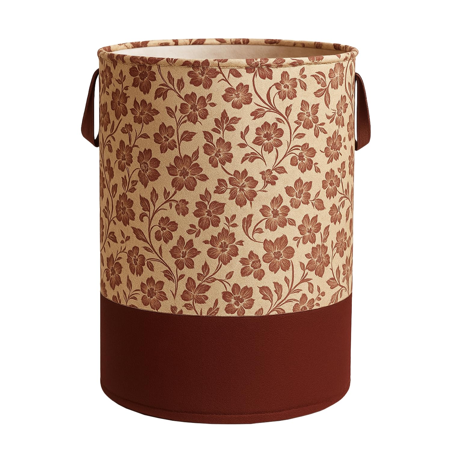 LAXIS® 45L Printed Laundry Bag for Clothes Foldable with Easy Carry Handles, Non Woven Laundry Basket for Clothes, Toys, Storage, Clothes Basket Storage Organizer - Brown
