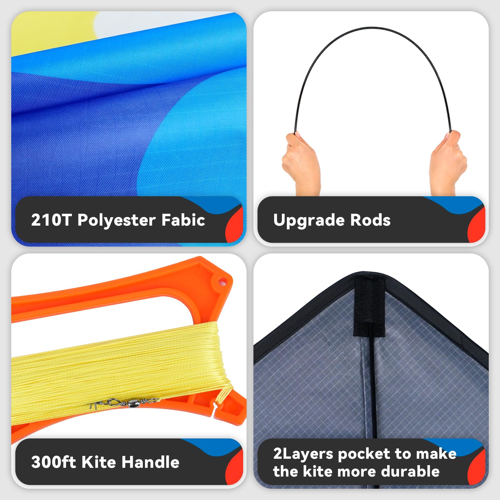 Amazon.com: Kite, Large Delta Kites for Kids and Adults, Easy to