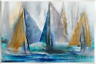Stupell Industries Layered Sailboat Collage Wood Wall Art, Design by K. Nari