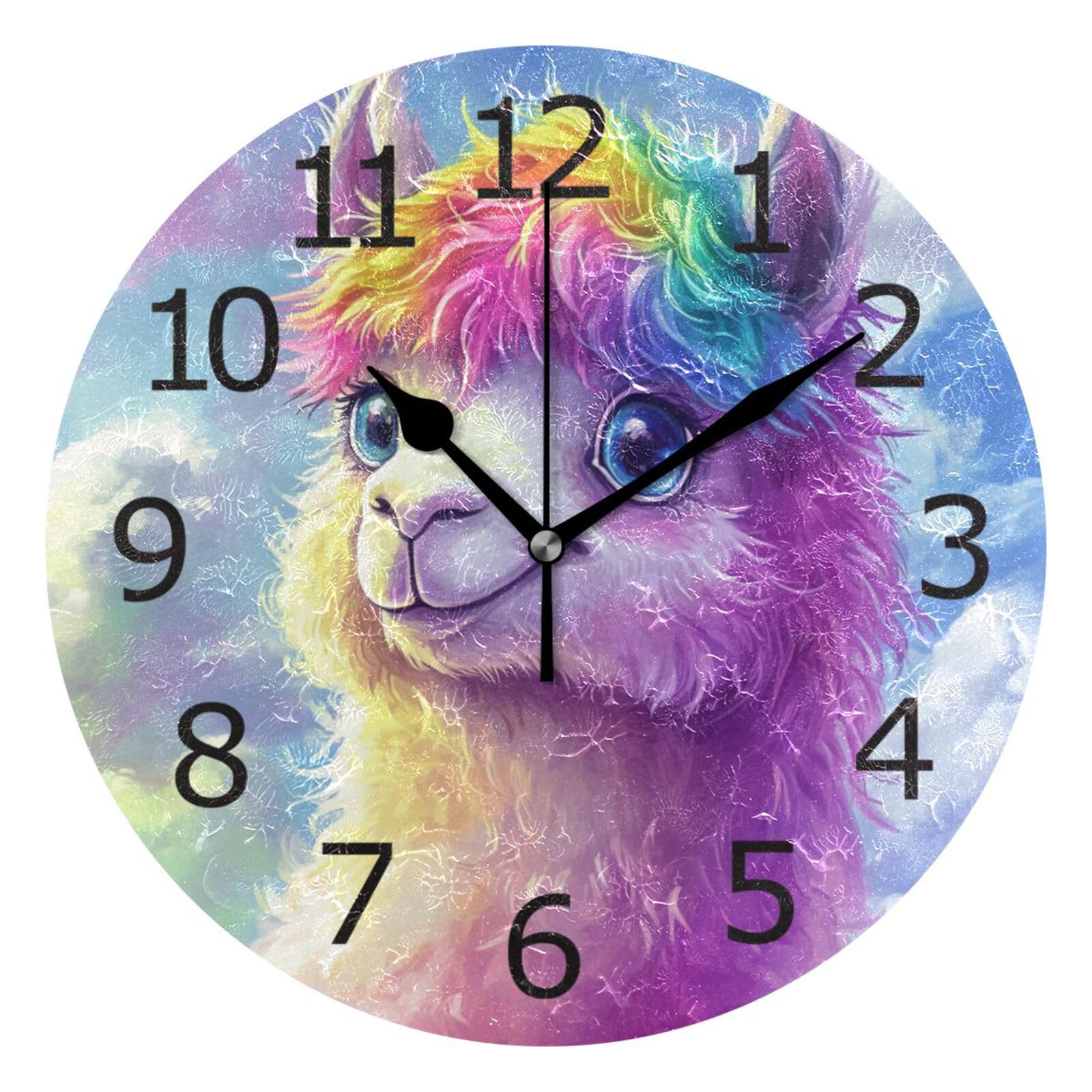 Horloge murale lama dessin animé pour égayer la déco de la cuisine ou de la salle de jeux