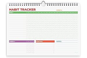Undated Habit Calendar 2023 - Monthly Planner and Daily Weekly Journal
