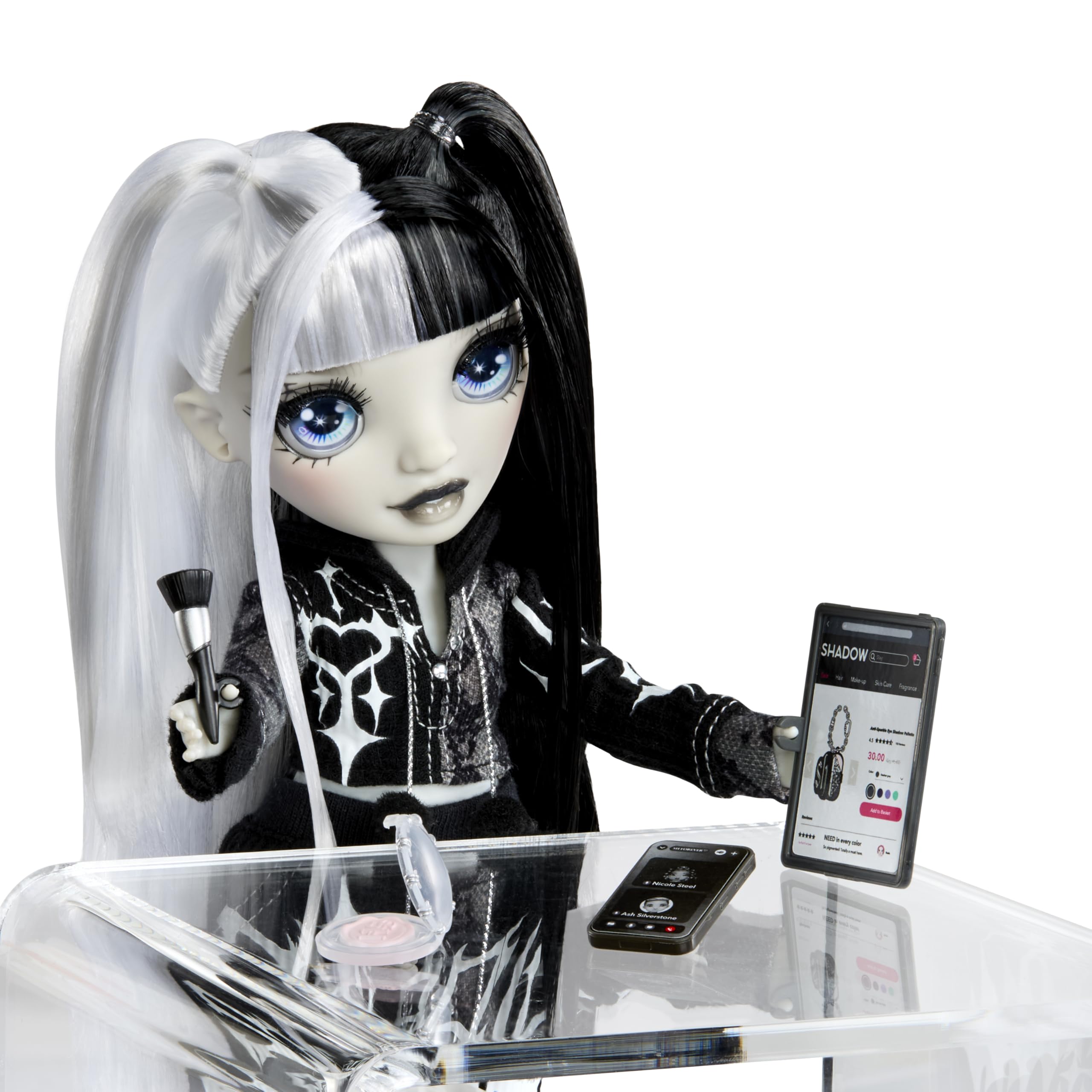 Rainbow High Shadow High Girl's Night, Heather Grayson, Greyscale 28cm Fashion Doll - Image 4