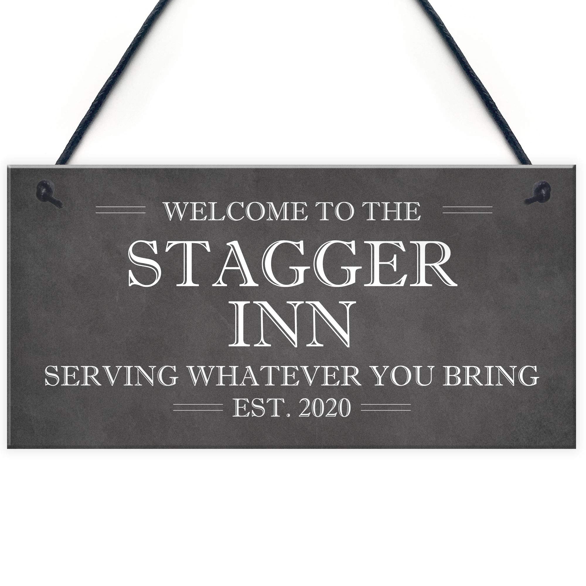 STAGGER INN Sign Welcome Sign Home Bar Pub Plaque Home Decor Alcohol Gift