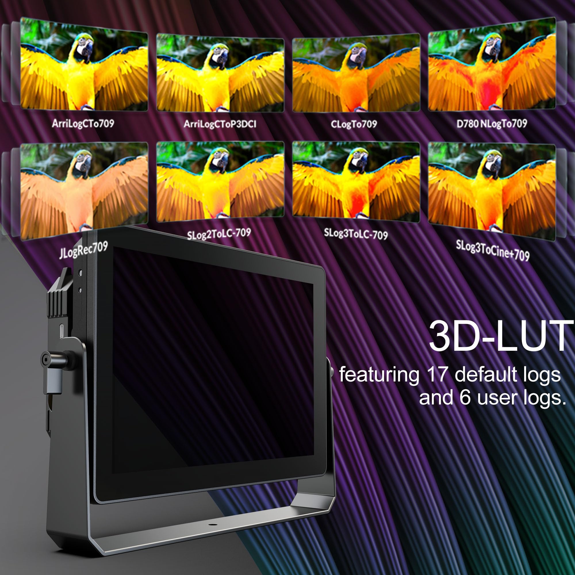 LILLIPUT HT10S 10.1'' 1920x1200 FHD IPS caméra moniteur 1800 Nits, DSLR Moniteur de Champ de caméra, 4K HDMI/ 3G-SDI Touchscreen Kamera Field Monitor HDR 3D-LUT