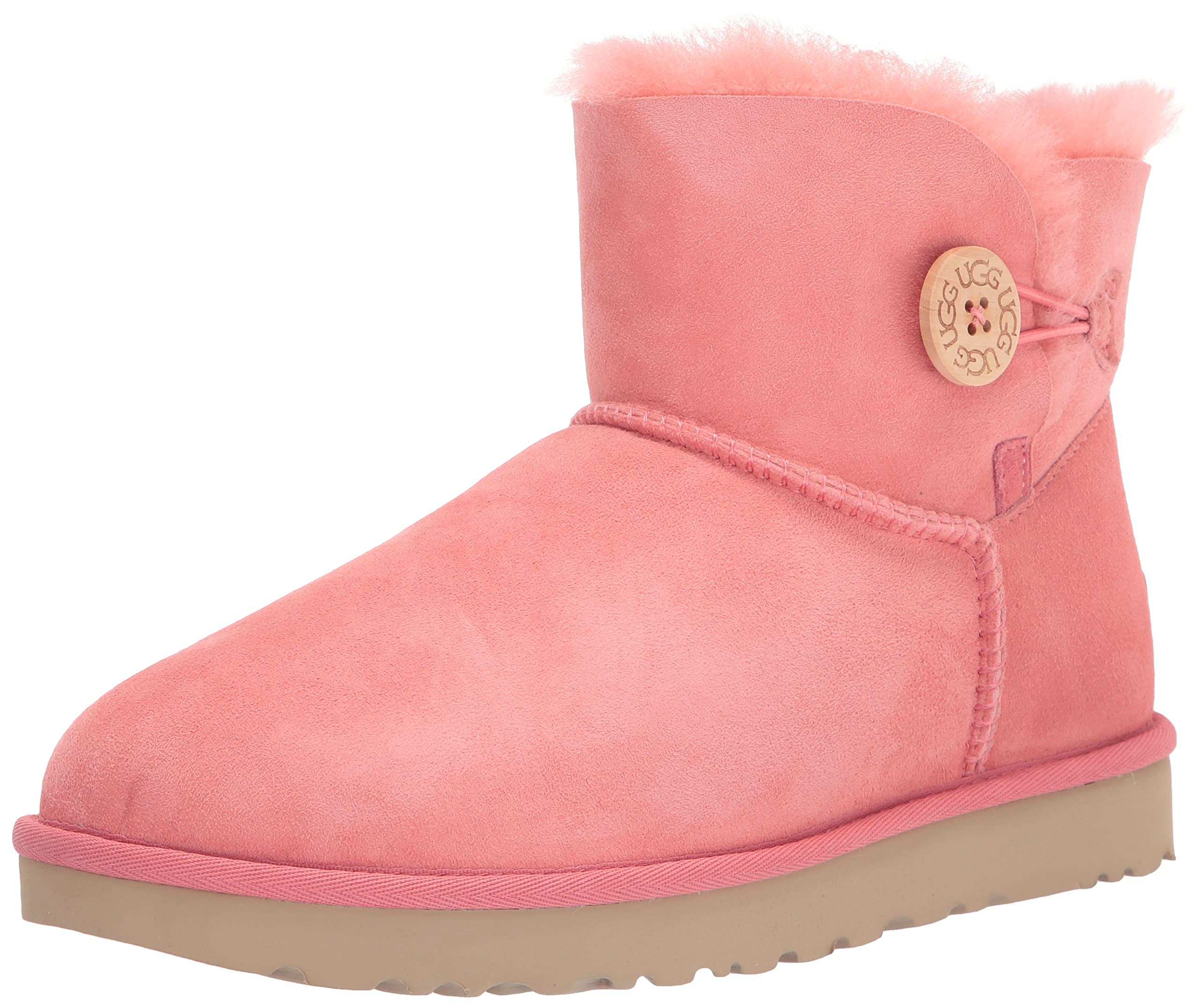 UGGWomen's Mini Bailey Button Ii Fashion Boot, Pink Blossom, 8