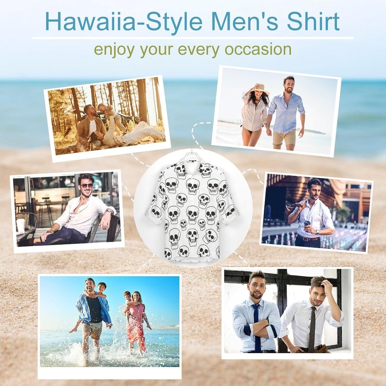 Men Long Sleeve Shirt Casual Button Down Dress Shirts Pocket