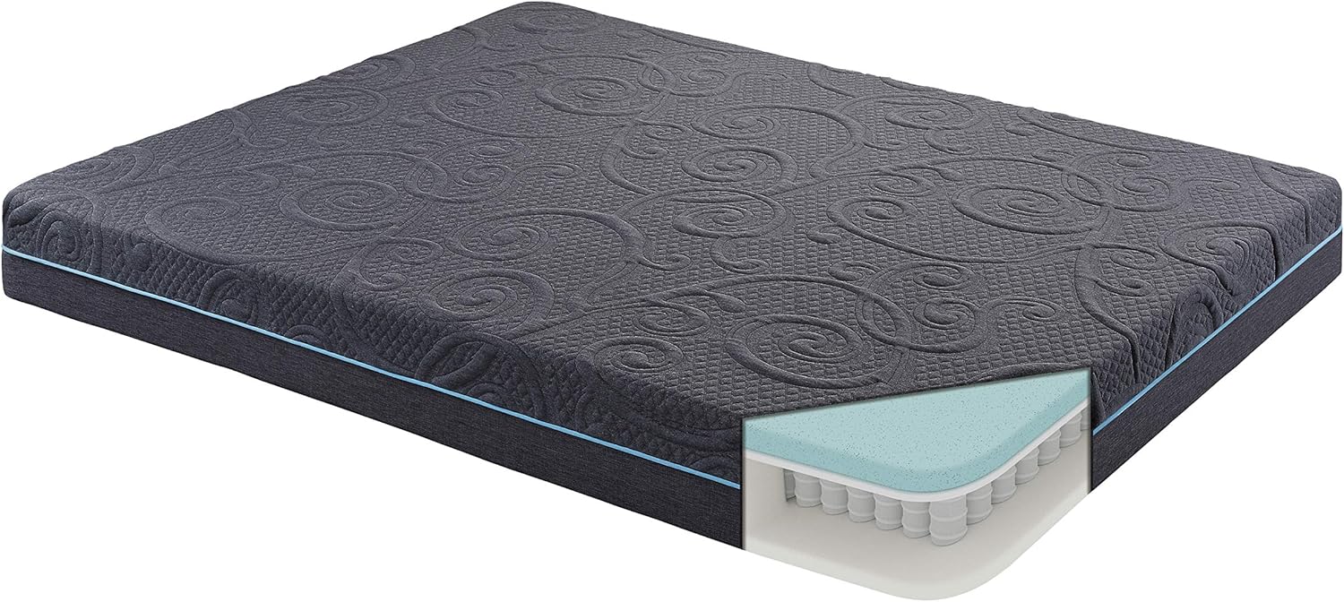 Lexicon Lyra 8-Inch Gel Hybrid Mattress, Twin, Gray