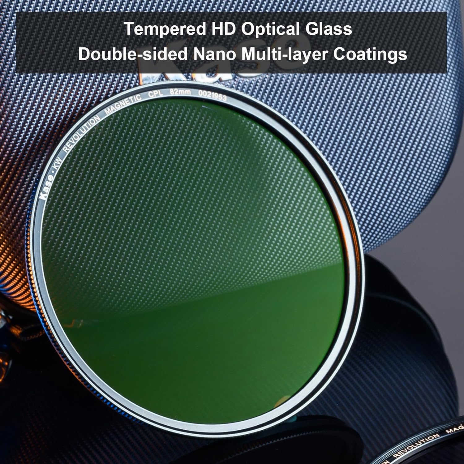 Kase 77mm Wolverine Revolution Plus Magnetic CPL Circular Polarizer Filter with Inlaid Adapter Ring, Shockproof Tempered Optical Glass & Ultra-Low Reflectivity 0.1%