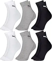 Kit 6 Pares Meia Puma Cano Médio Alto Esportiva Dry Original