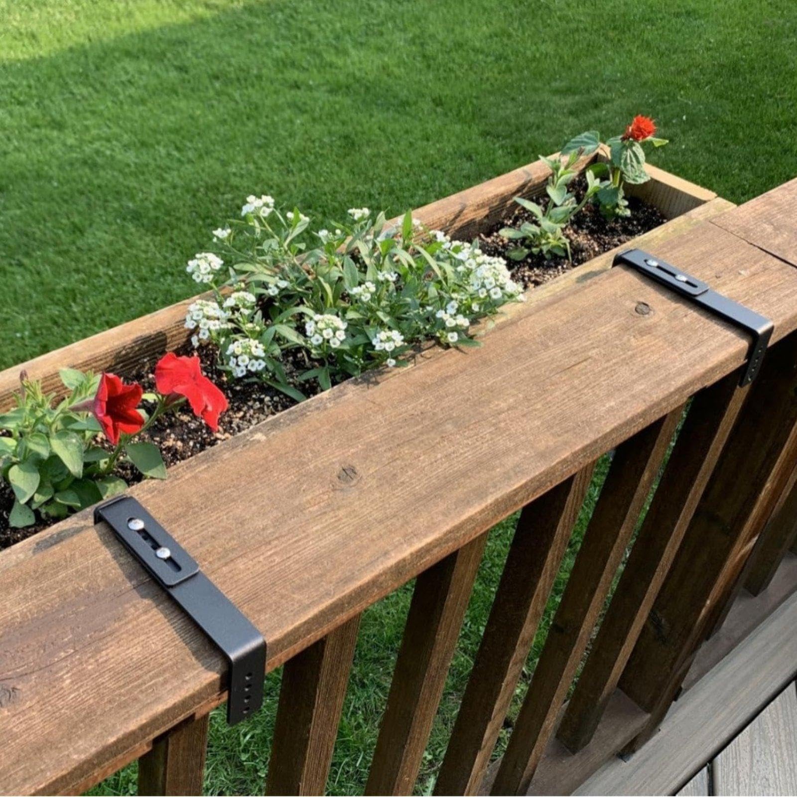 Sharplace Lot 4 Supports pour Pots Fleurs, jardinières suspendues pour Balcon ou Balcon.
