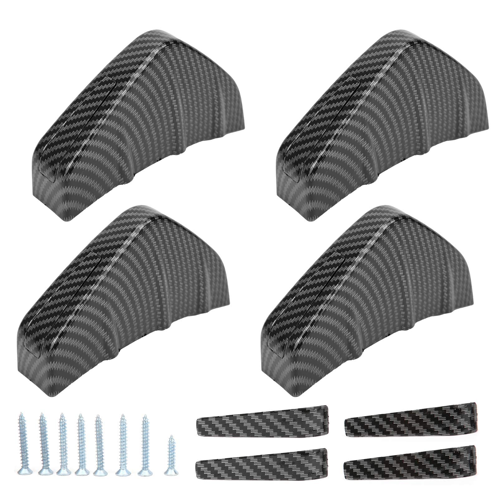 4Pcs/set Carbon Fiber Pattern Lip Diffuser Rear Bumper Rear Spoiler Durable Lip 4Pcs/set Carbon Fiber Pattern Lip Diffuser Rear Bumper Rear Spoiler Durable Lip