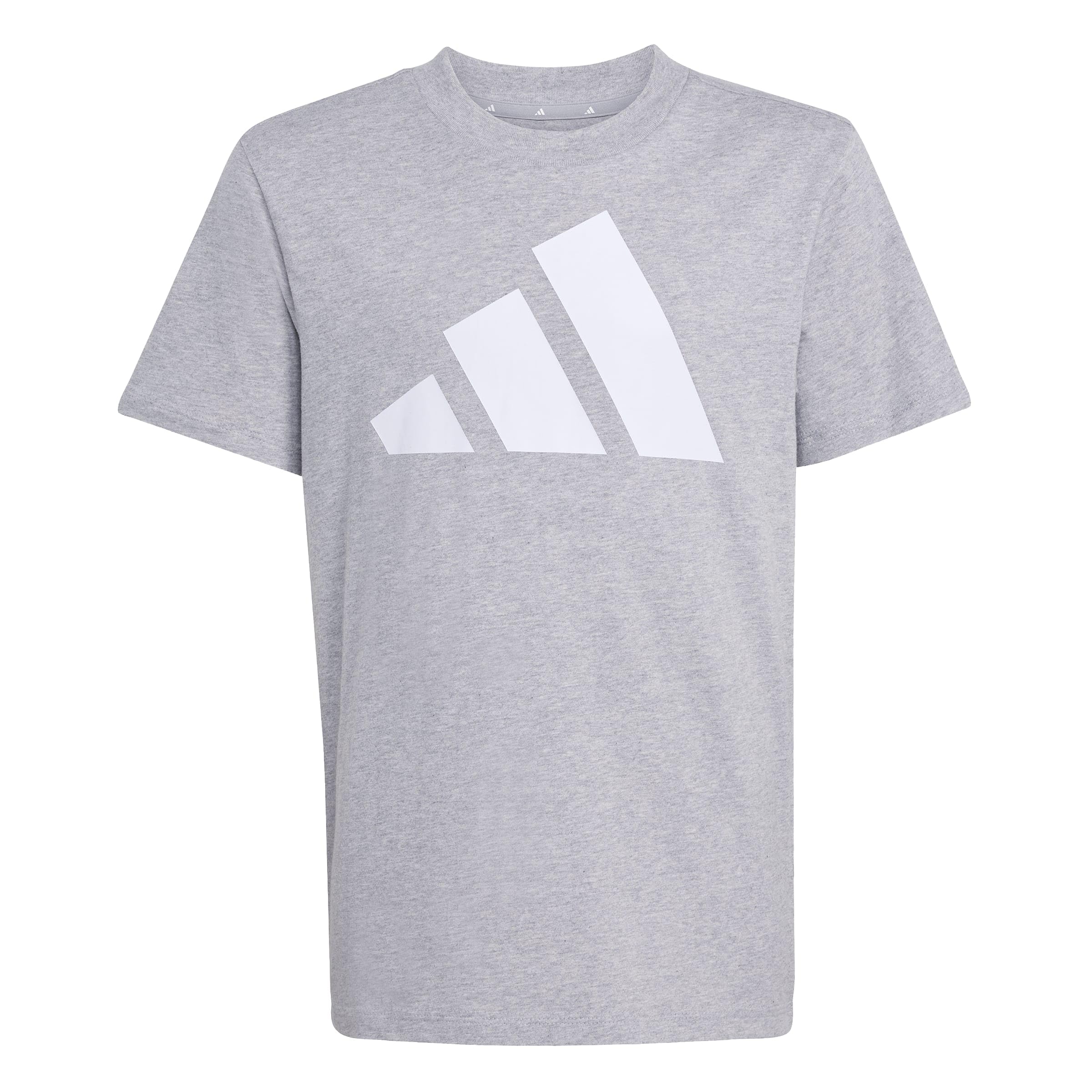 adidas Unisex - Bambini e Ragazzi Essentials Big Logo Shirt, Medium Grey Heather/White, 15-16 Years