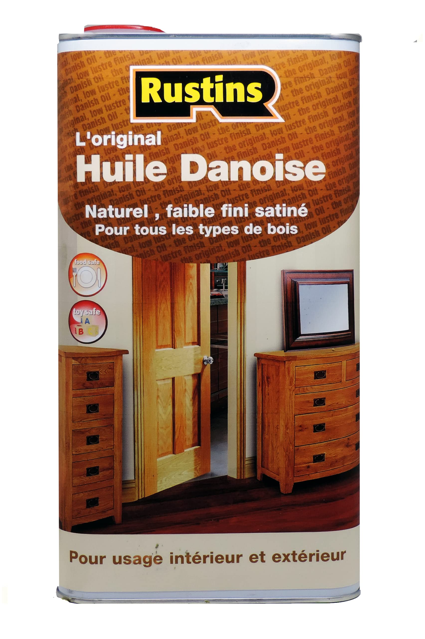 Rustin's Aceite danés para todo tipo de madera interior y exterior - Claro - 5L - DANO5000FR