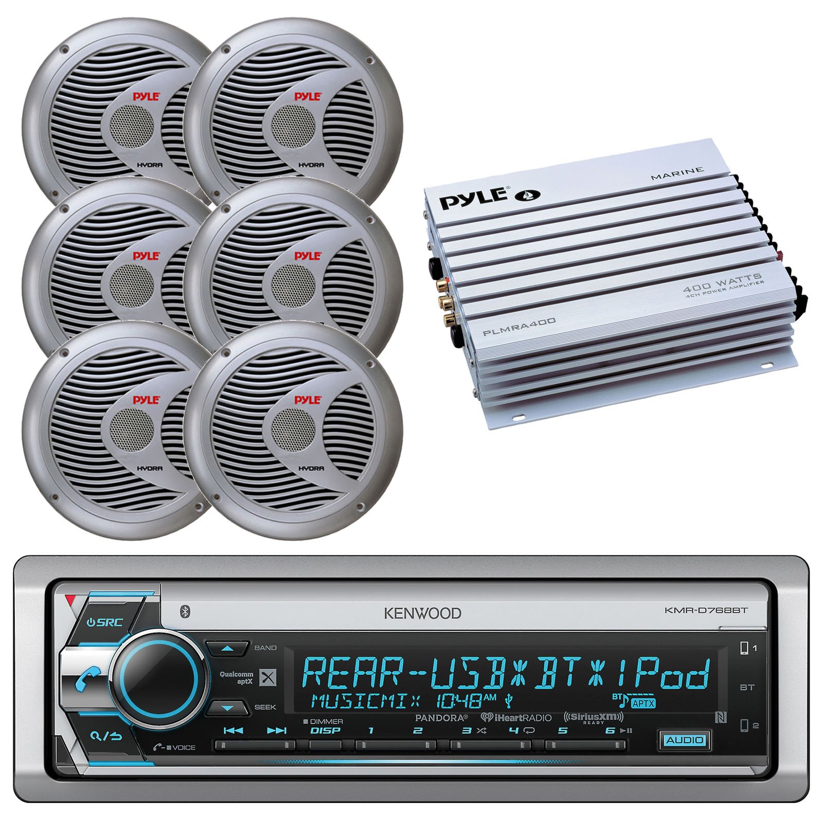 Buy Kenwood KMRD765BT Bluetooth CD MP3 USB AUX AM/FM Marine Boat