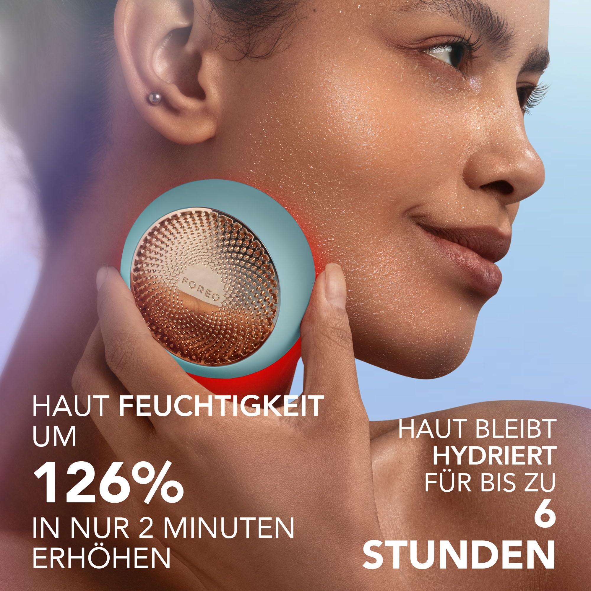 FOREO UFO 3 + Daily Duo Masks x7 + SUPERCHARGED Feuchtigkeitscreme – Set | LED-Gesichtsmaske, LED-Maske, Gesichtscreme, Tuchmasken, Hyaluronsäure, Rotlichtmaske, Feuchtigkeitsmaske