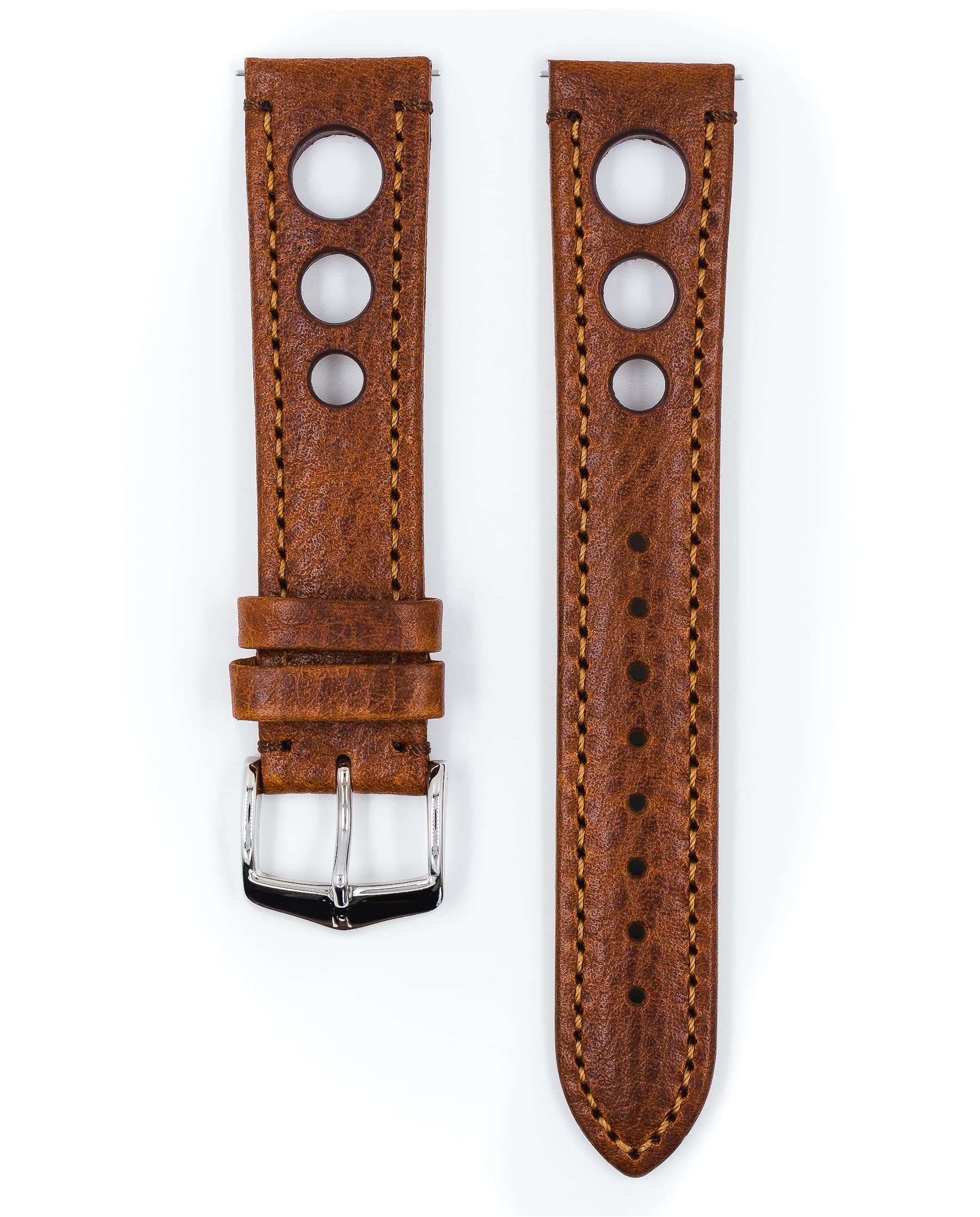 HIRSCH Bracelet de montre, unisexe, fabriqué en veau de buffle, modèle Rally, 22 mm