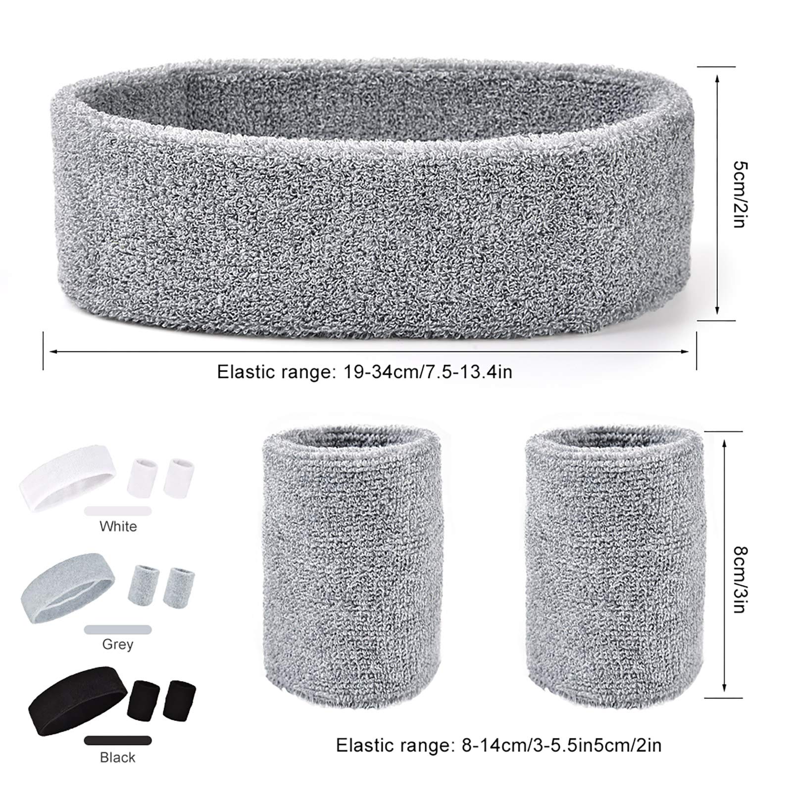 Set Fasce Sportive Per Bambini | 2 Braccialetti + 1 Fascia | Assorbente Sudore Per Basket E Calcio - Foto 7