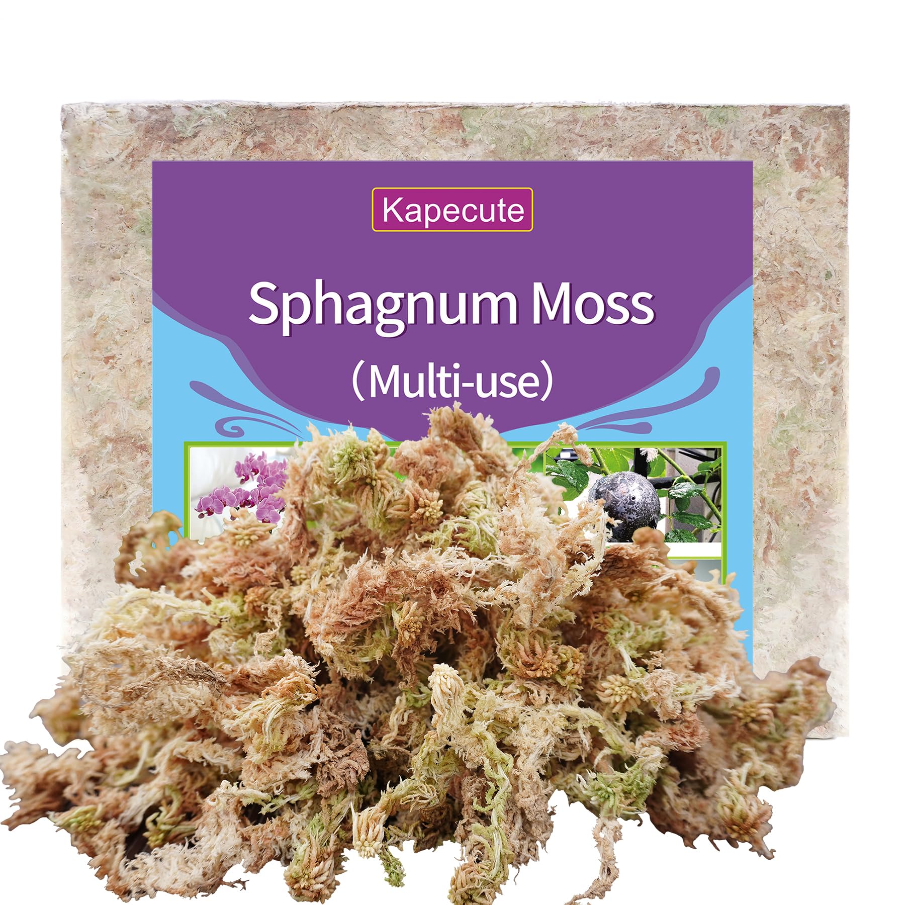 Sphagnum Moss 1.2 lb for DIY Moss Pole, Great Potting Mix for Indoor Plants, Help with Maintain Humidity
