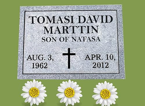 Miniatura 2 de KUMADA Lápida conmemorativa, lápida, cementerio, marcador de tumba, lápida de monumento para seres queridos, mascotas, perros, gatos, texto, diseños