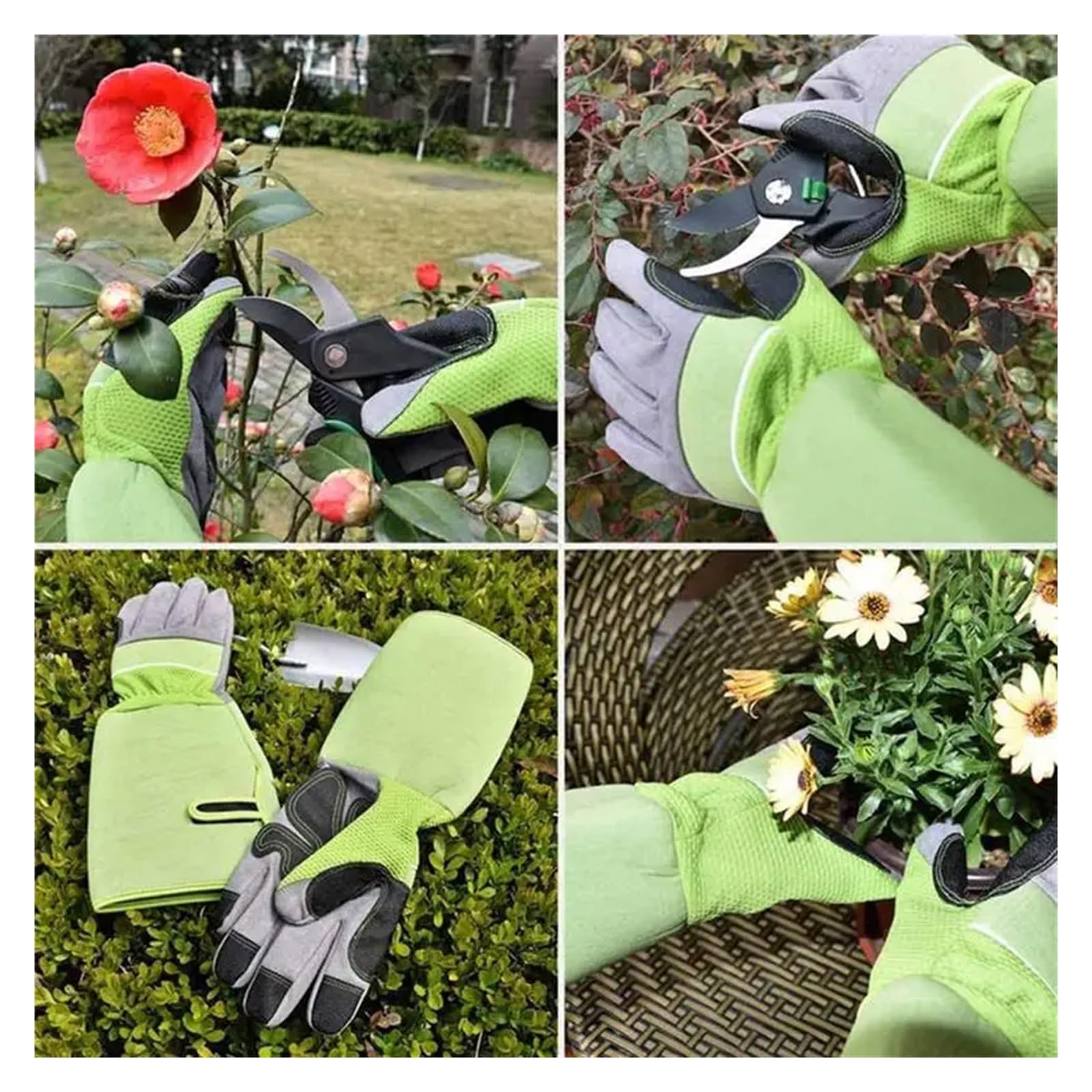 Rękawice Odporne Na Ciernie Ogrodowe Rękawice Ogrodnicze Unisex Do Przycinania Żywopłotów Zbieranie Owoców Przycinanie Krzewów Rękawice Do Przycinania Róż OddychająCy Wygodny