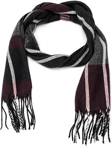 Miniatura 74 de Alpine Swiss Bufanda a cuadros para hombre, ultra suave, chal de invierno, cálido, ligero, para clima frío