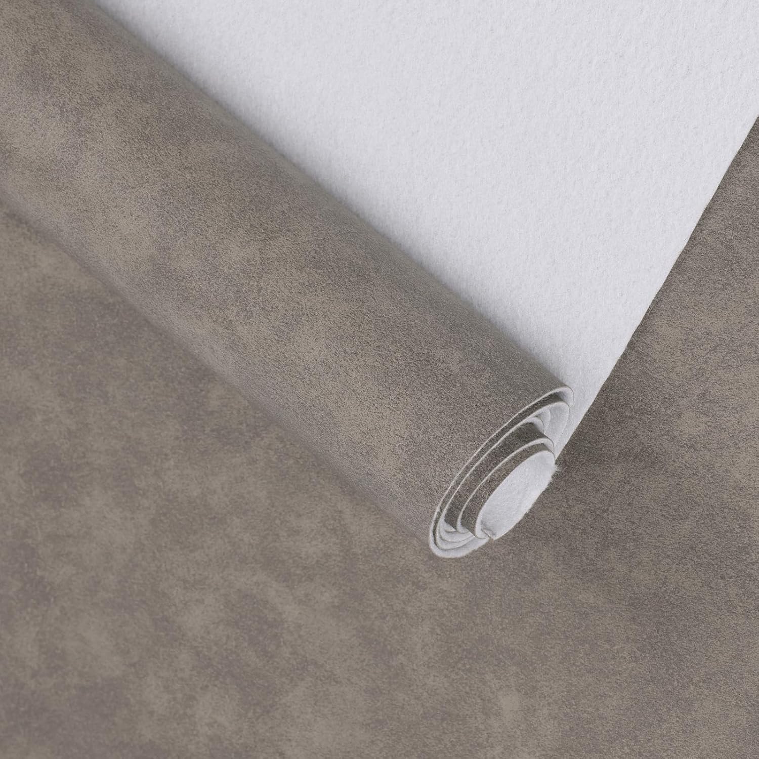 Faux Leather Vinyl Upholstery Fabric by The Yard, 1.3mm Thick Soft Anti-Scratch Durable Marine Vinyl Fabric Synthetic Leather for Sofa Bags Chairs Car Seats DIY Crafts, 5 Yards Cut 55" x 180" (Grey)