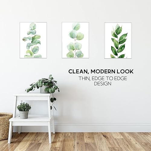 Miniatura 5 de Mantello - Marco para póster de 11 x 17 pulgadas, color blanco, con carga frontal, paquete de 3, marco de fotos de 11 x 17 pulgadas