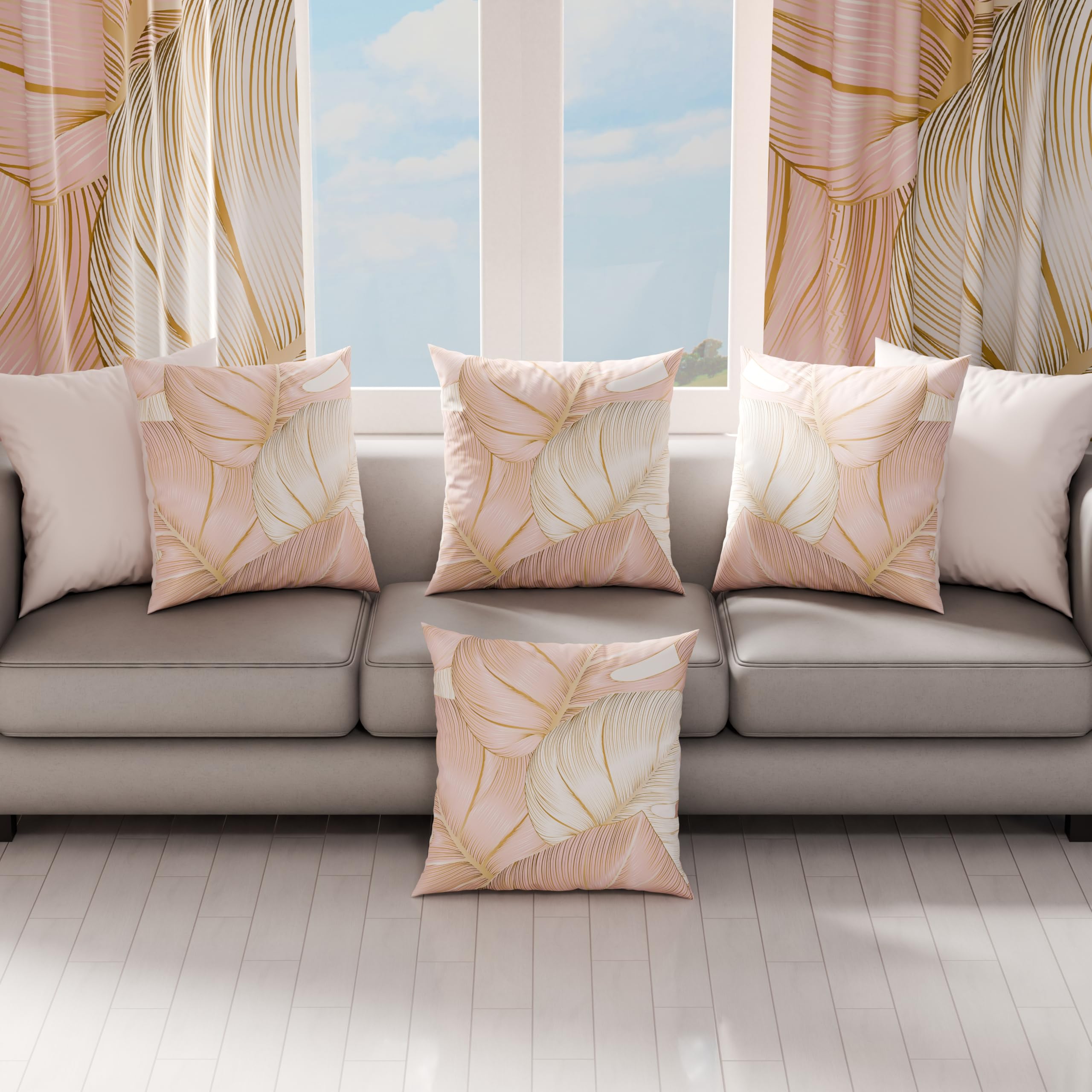 PETTI Artigiani Italiani Cusicni Pair of Pillowcases in Digital Print Winter, Canvas, Tropical Powder O, 30 x 30 cm, confezione da 2 - Image 3