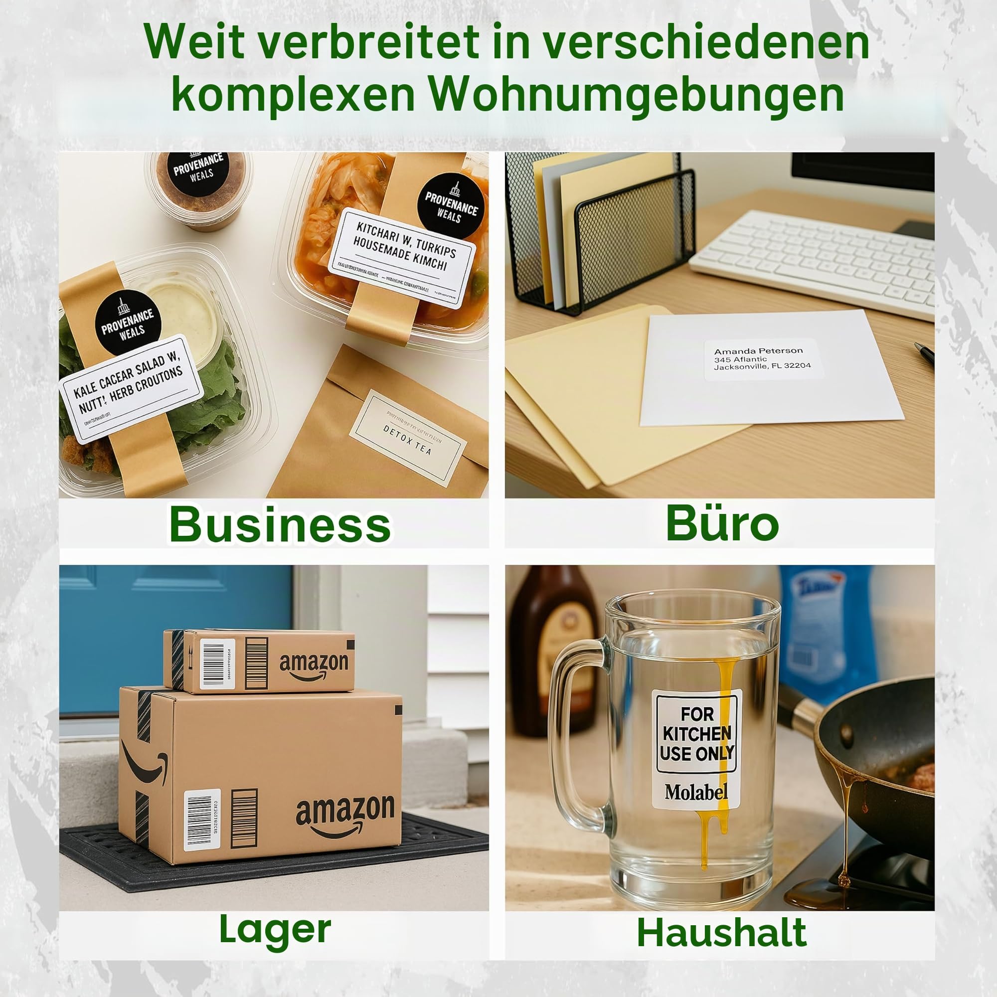 6 Rollen 11354 RFID Etiketten 57 x 32 mm für Dymo LabelWriter 550 | Ersatz für S0722540 mit RFID Chip und 1000 Mehrzwecketiketten je Rolle kompatibel mit Dymo LabelWriter 550 Druckern