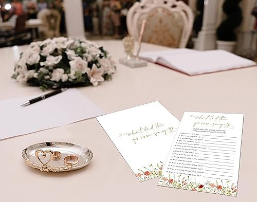 Miniatura 4 de What Did the Groom Say - Juego de despedida de soltera, despedida de soltera y despedida de soltera, juego de 30 tarjetas, tarjetas de juego de