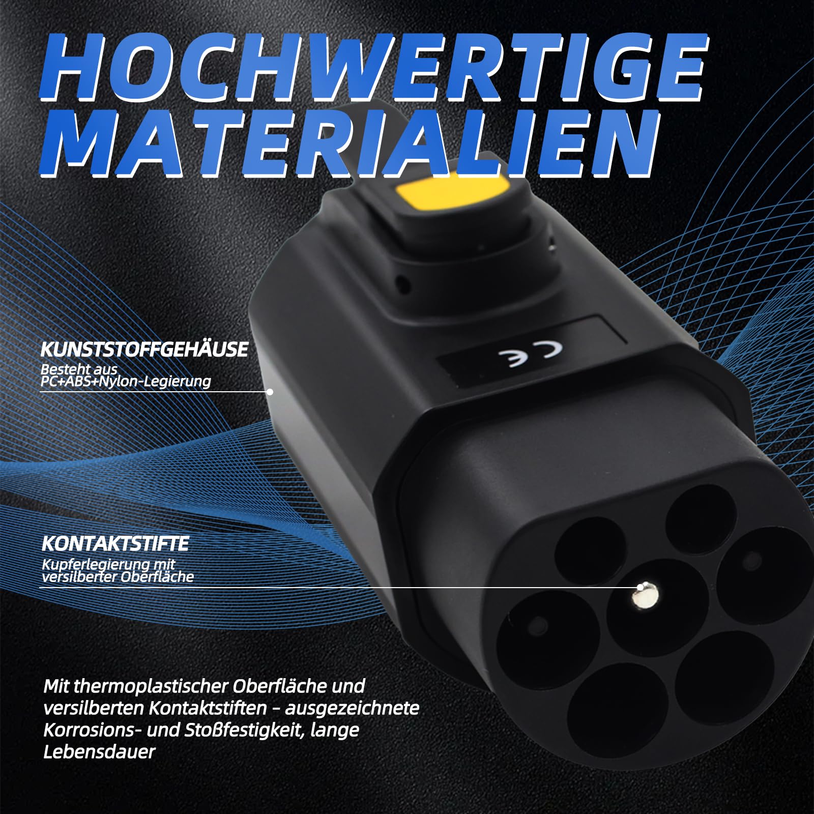 Adapter EV typu 2 na typ 1 – adapter ładowarki IEC 62196 do SAE J1772 (32 A/7,2 kW i 16 A/3,5 kW), szybkie ładowanie pojazdów elektrycznych
