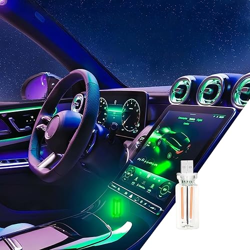 Miniatura 13 de Luces USB rojas para automóvil regulables al tacto, lámpara LED de ambiente retro con botella de vidrio, mini luz nocturna portátil para interior de