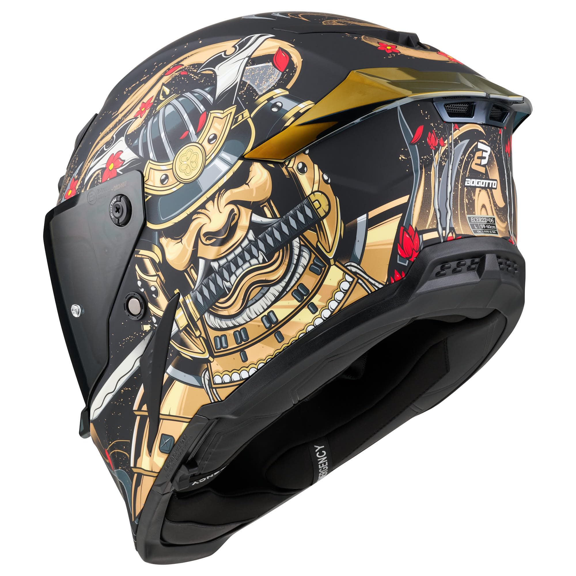 Bogotto Blade Armour Casque noir/rouge XS Pinlock