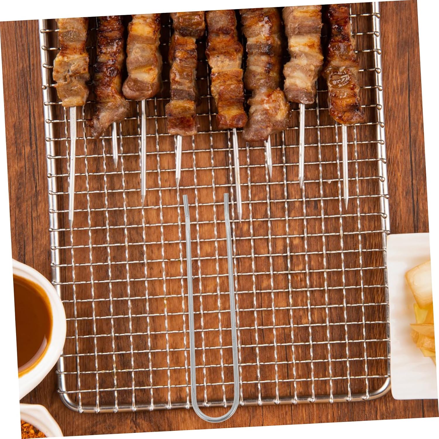 Grill Grate Lifter Xmas Stainless Steel Gripper for Outdoor Grilling